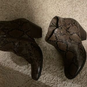 Lane Bryant Size 11W Snakeskin Booties